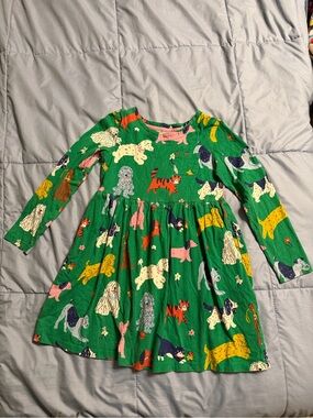 Mini boden park life dogs and cats dress